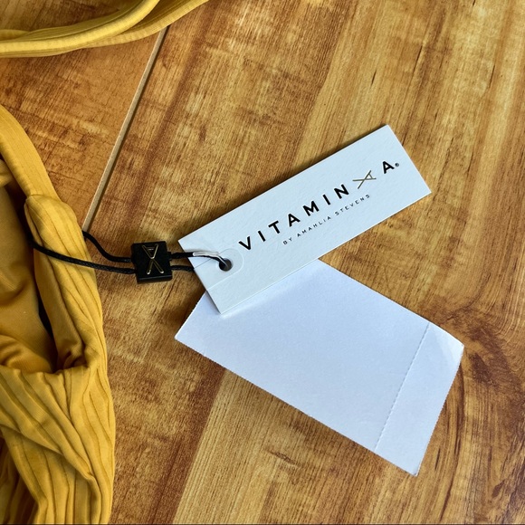 Vitamin A Swim Leah Bodysuit Swimsuit in Iced Mango EcoRib - Picture 5 of 7